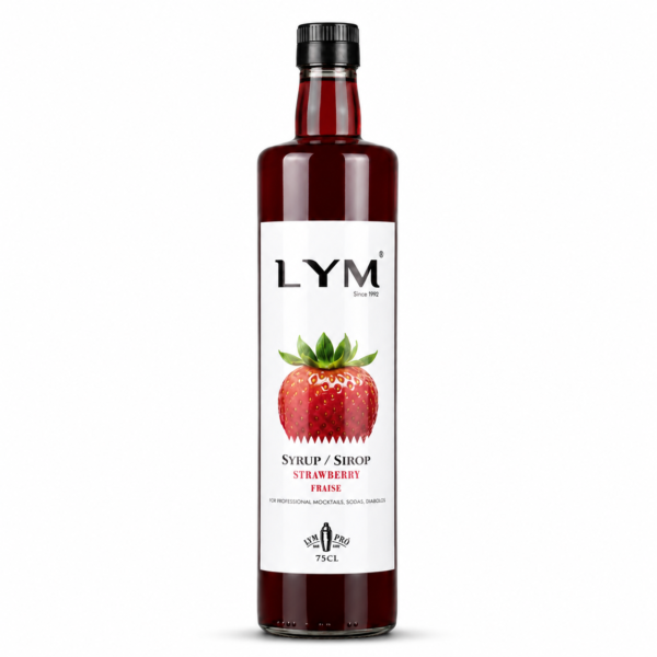 Sirop de fraise 75cl en verre/strawberry syrup