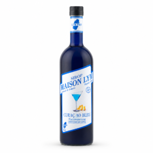 Sirop curaçao bleu 75cl en verre /curaçao blue syrup