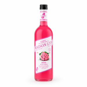 Sirop saveur Rose 75cl en verre/rose-flavored syrup