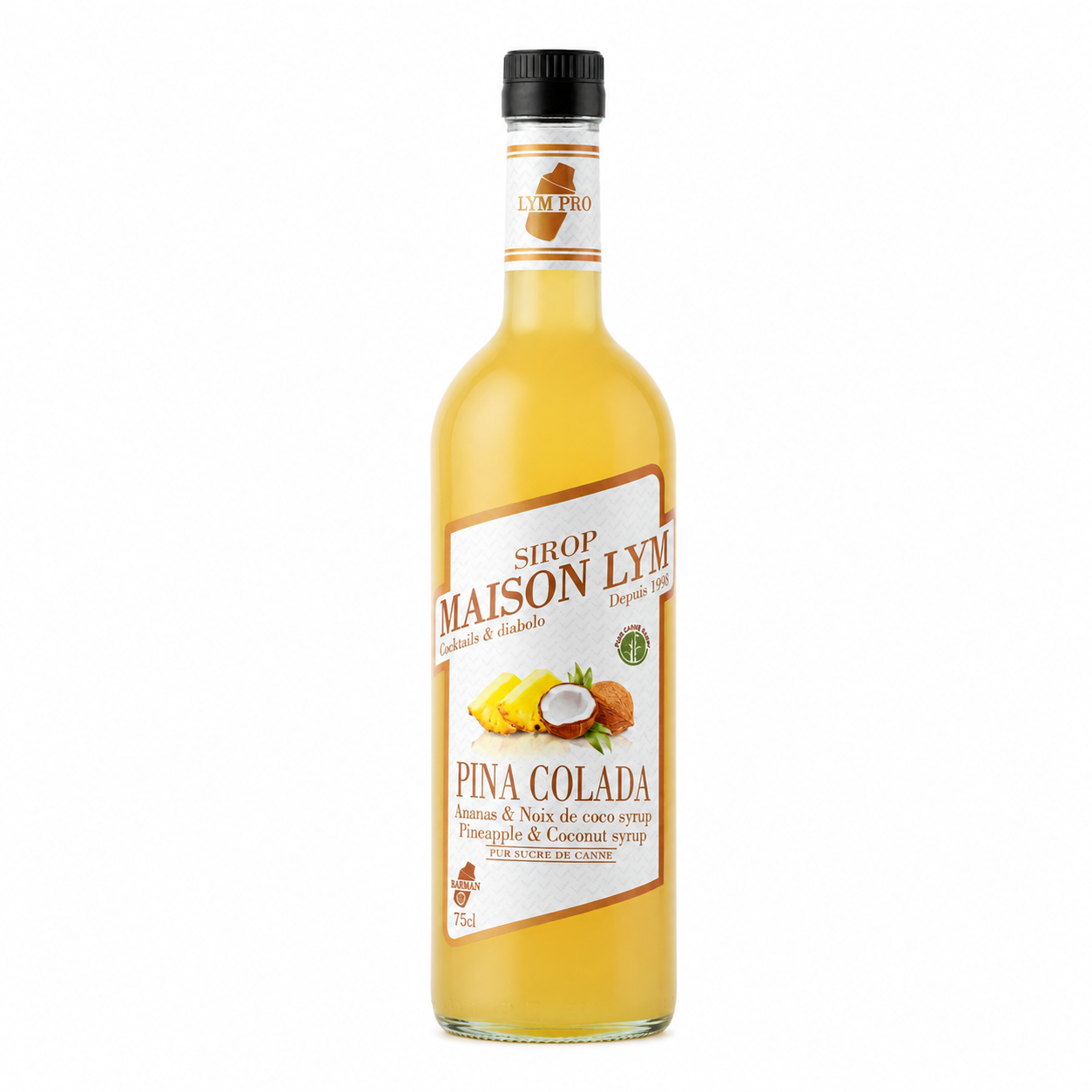 Sirop de pina colada 1L en verre/pina colada syrup – Maison Lym