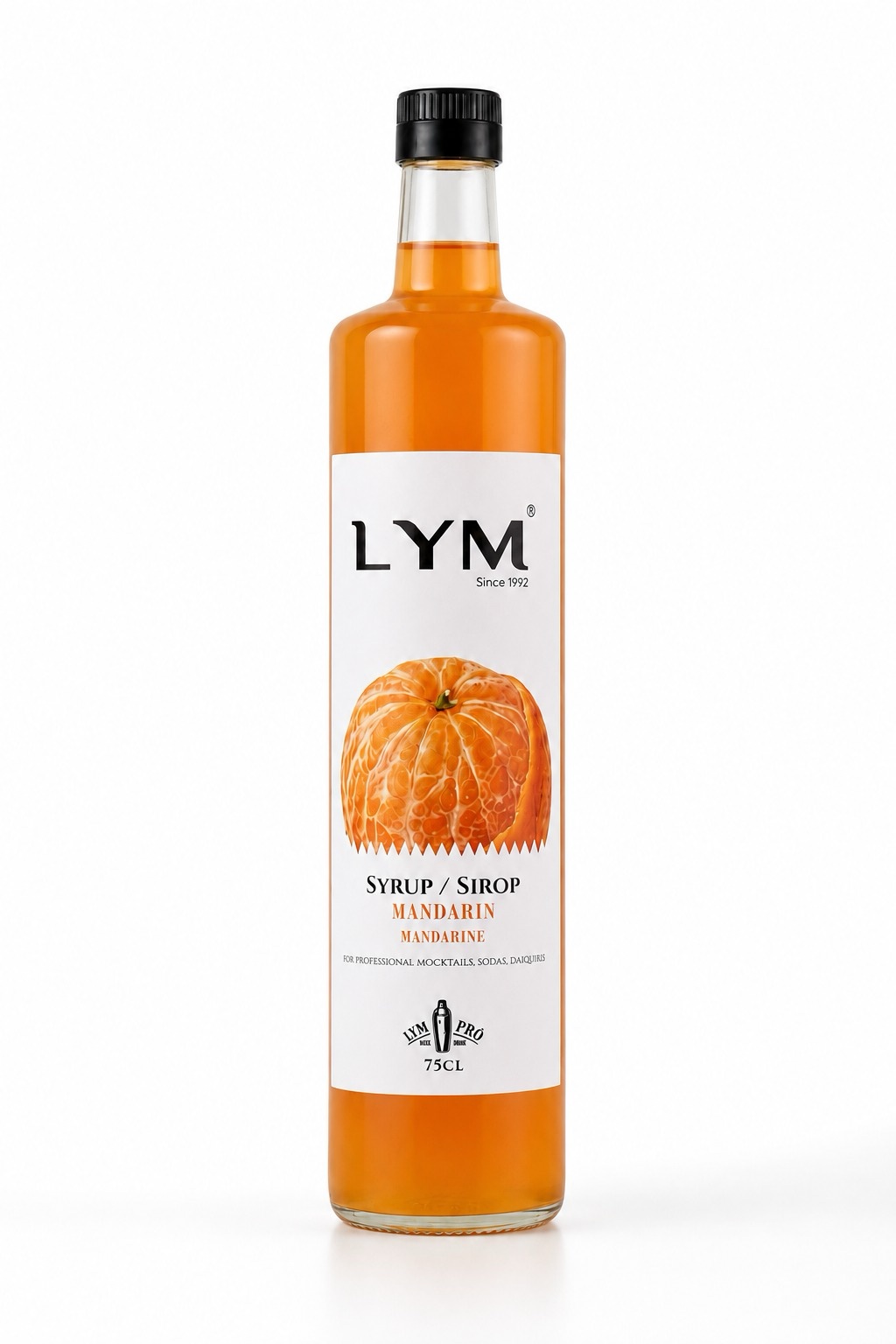 New Sirop de mandarine 75cl en verre/mandarin syrup
